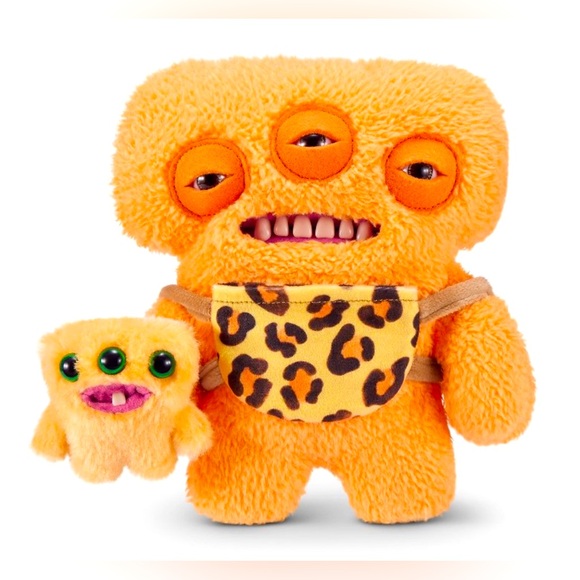 Fuggler Funny Ugly Monster Long Pile Mini Rascals 9” Orange Annoyed Alien - NEW - Picture 1 of 11